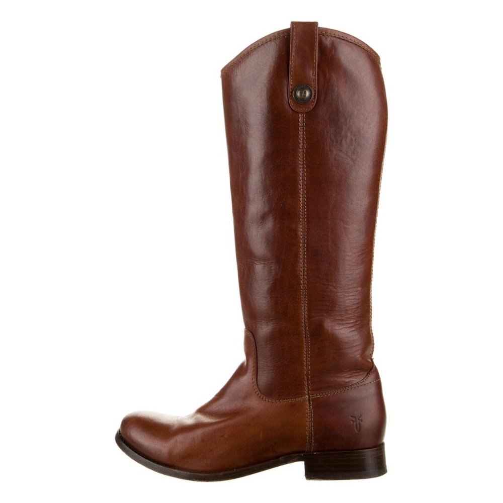 Frye Melissa Button Brown Leather Riding Boots